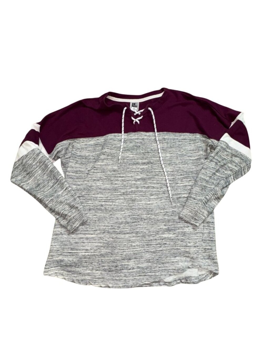 Liquid Energy Apparel Womens 'Las Vegas' Sweatshirt-Red/Gray-Size L-GUC